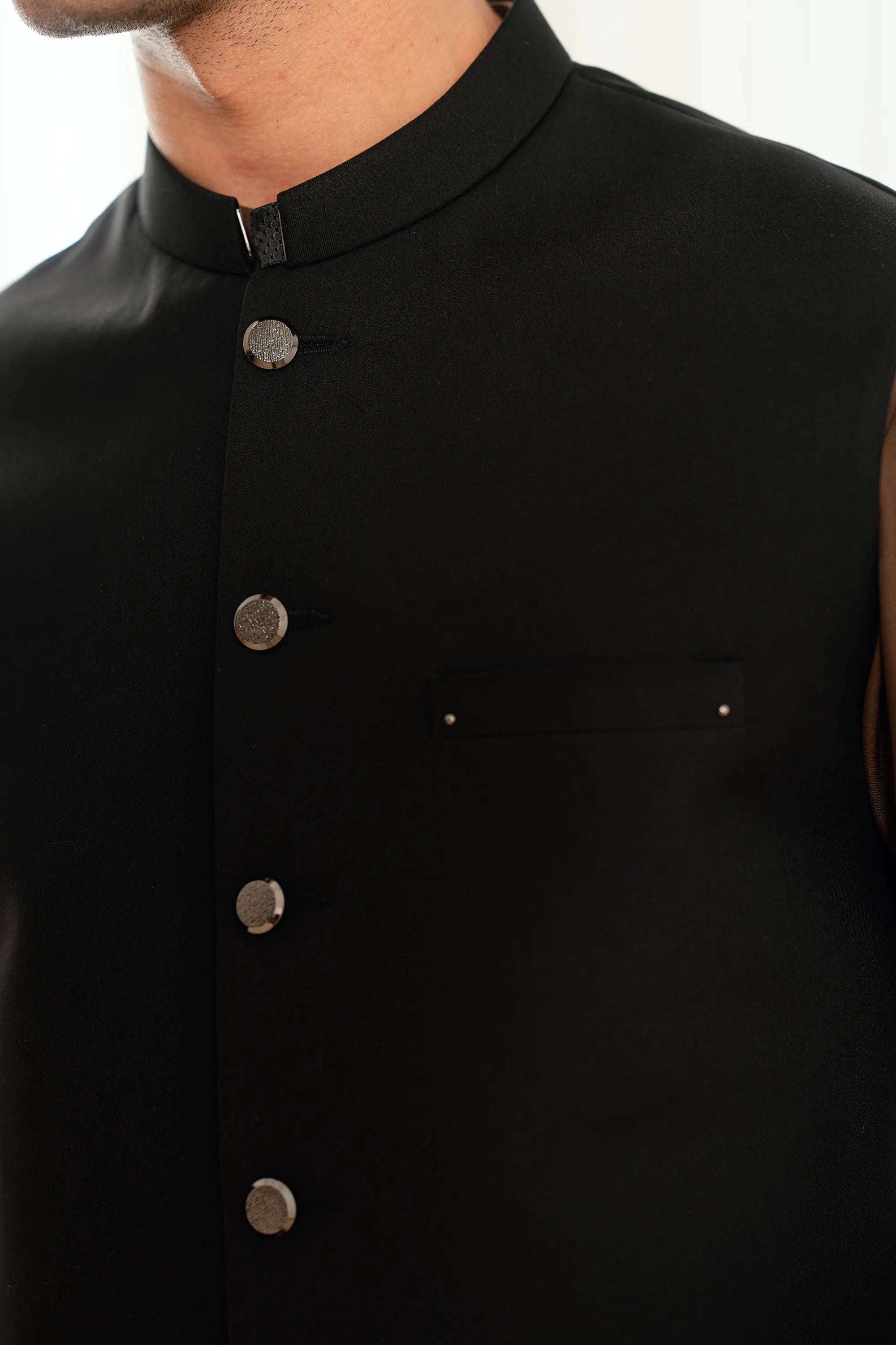Black Waistcoat W-2028