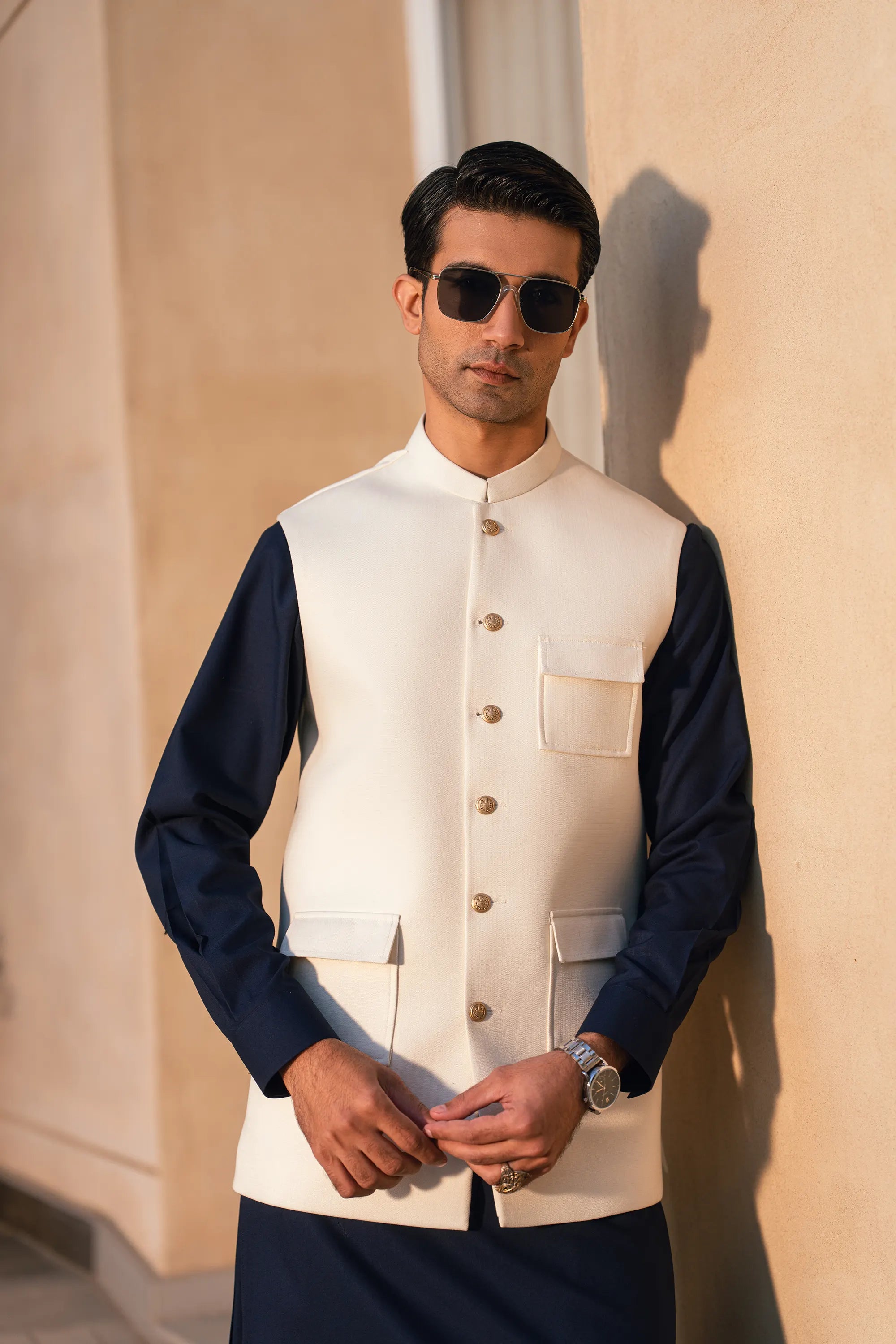 Cream Suiting Waistcoat WS-2014