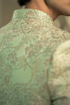 Mint Green Embroidered Prince Coat