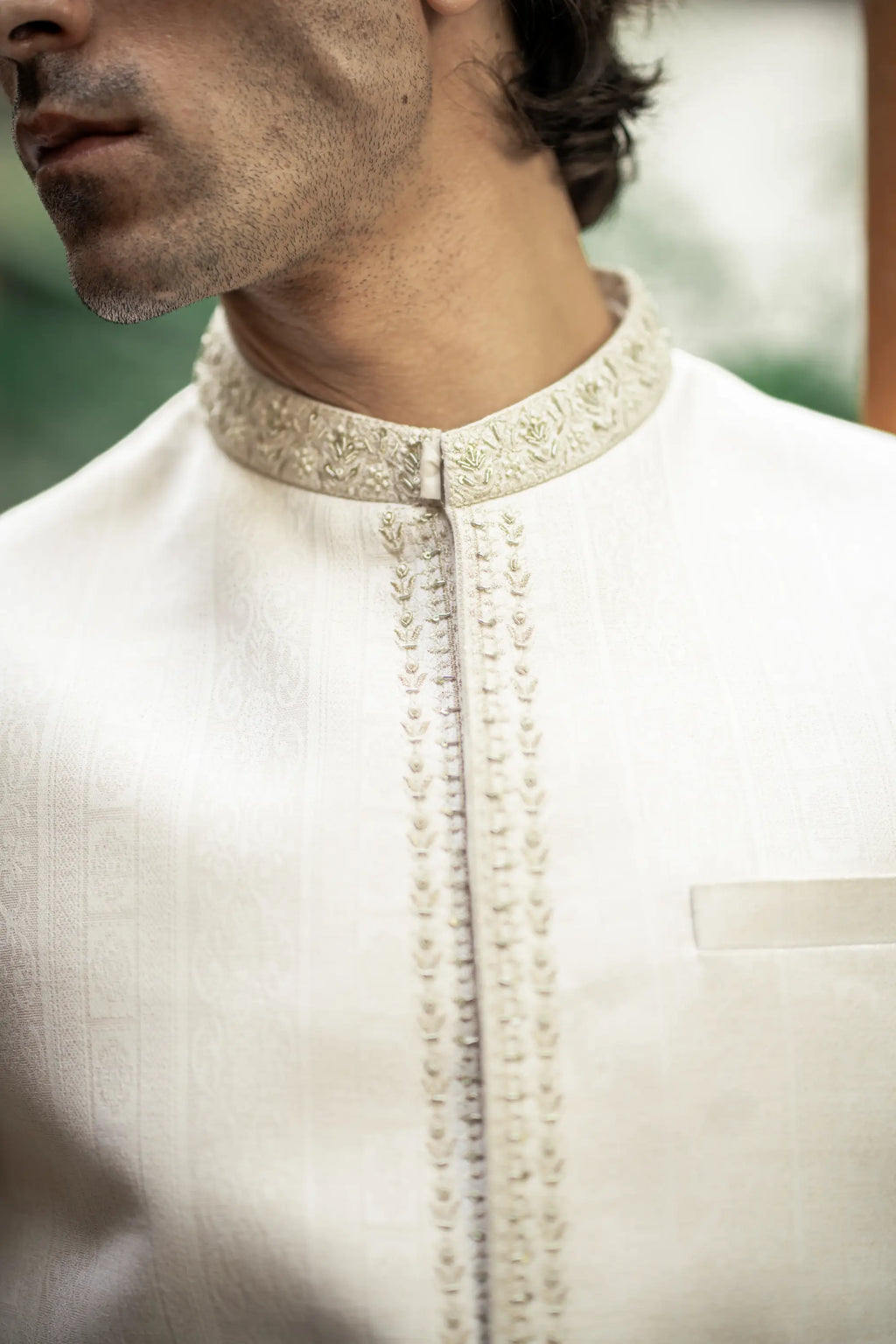 Off-White Embroidered Waistcoat W-2960