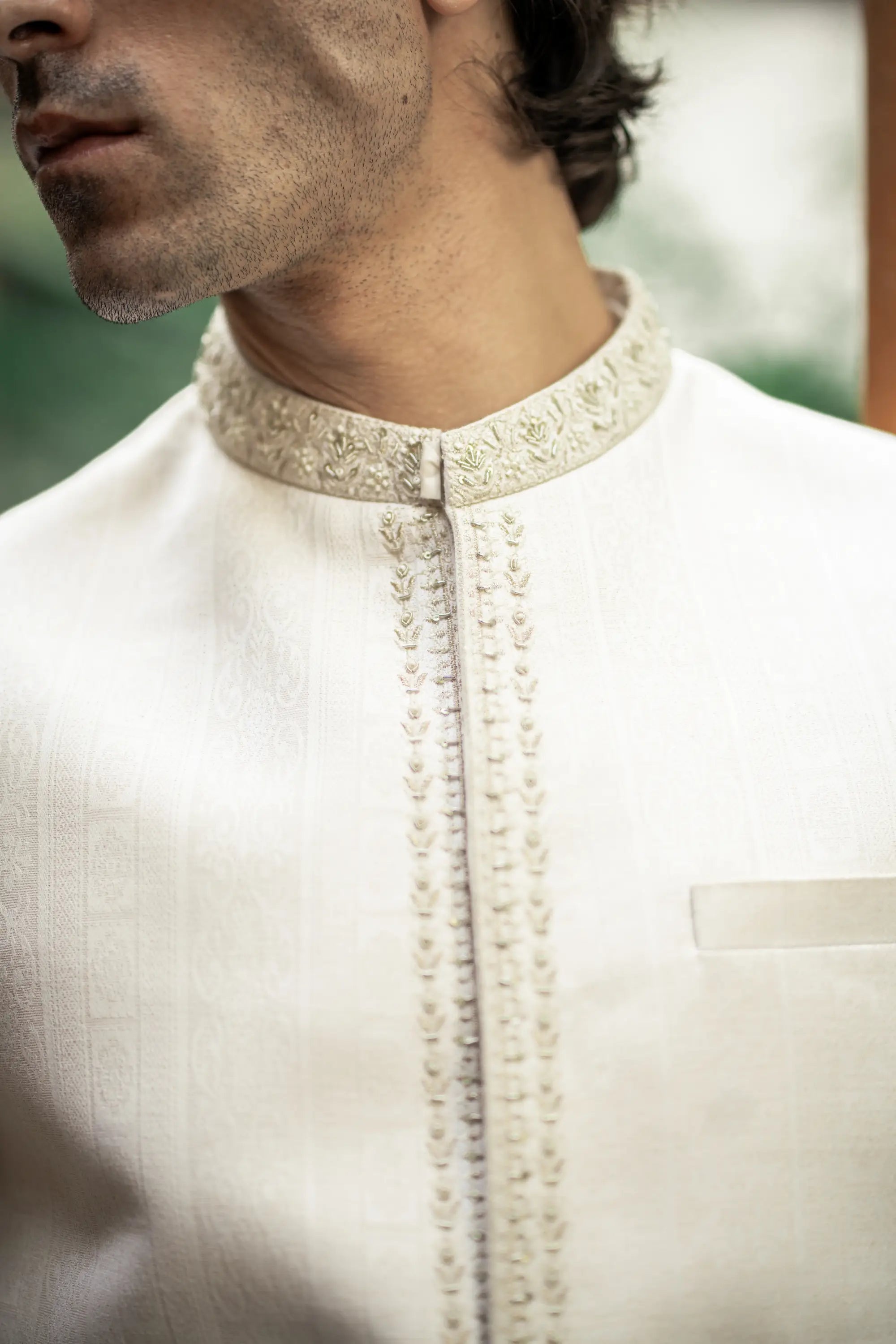 Off-White Embroidered Waistcoat W-2960