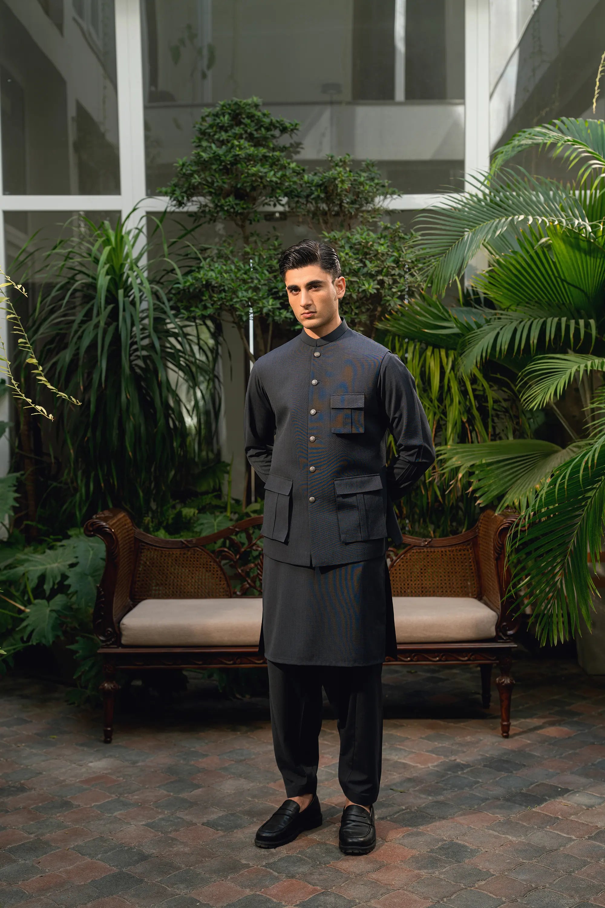 Midnight Blue Waistcoat Suit WS-244-120