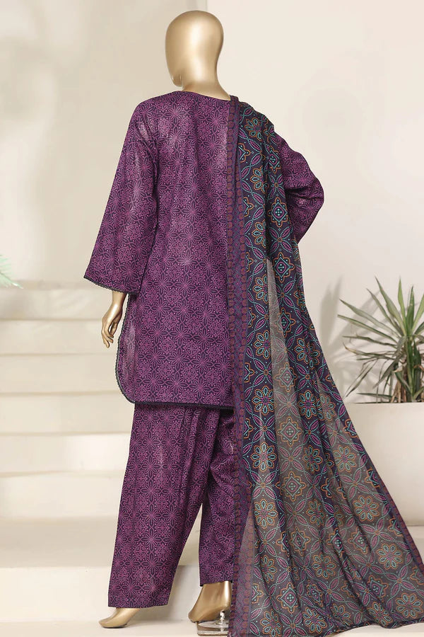 Sada Bahar | Stitch 3 PC Printed Lawn with Farshi Shalwar