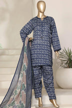 Sada Bahar | Stitch 3 PC Printed Lawn with Farshi Shalwar