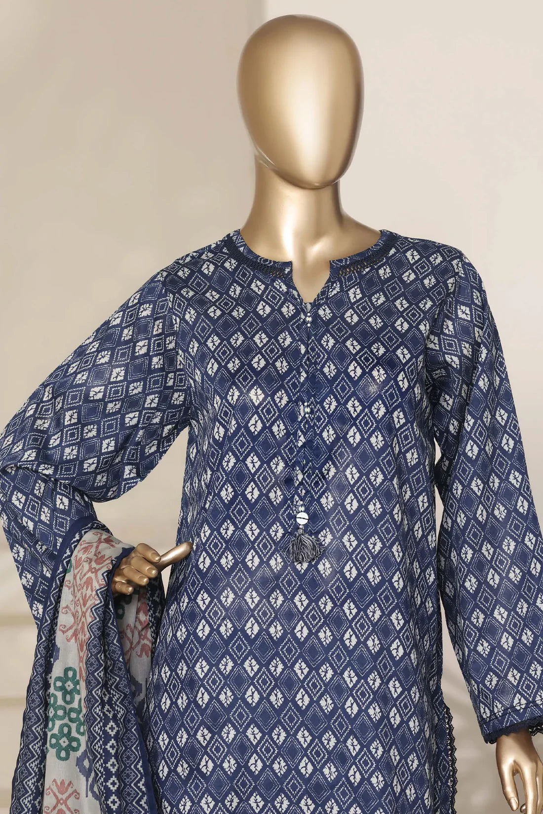 Sada Bahar | Stitch 3 PC Printed Lawn with Farshi Shalwar
