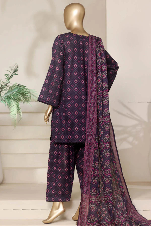Sada Bahar | Stitch 3 PC Printed Lawn with Farshi Shalwar