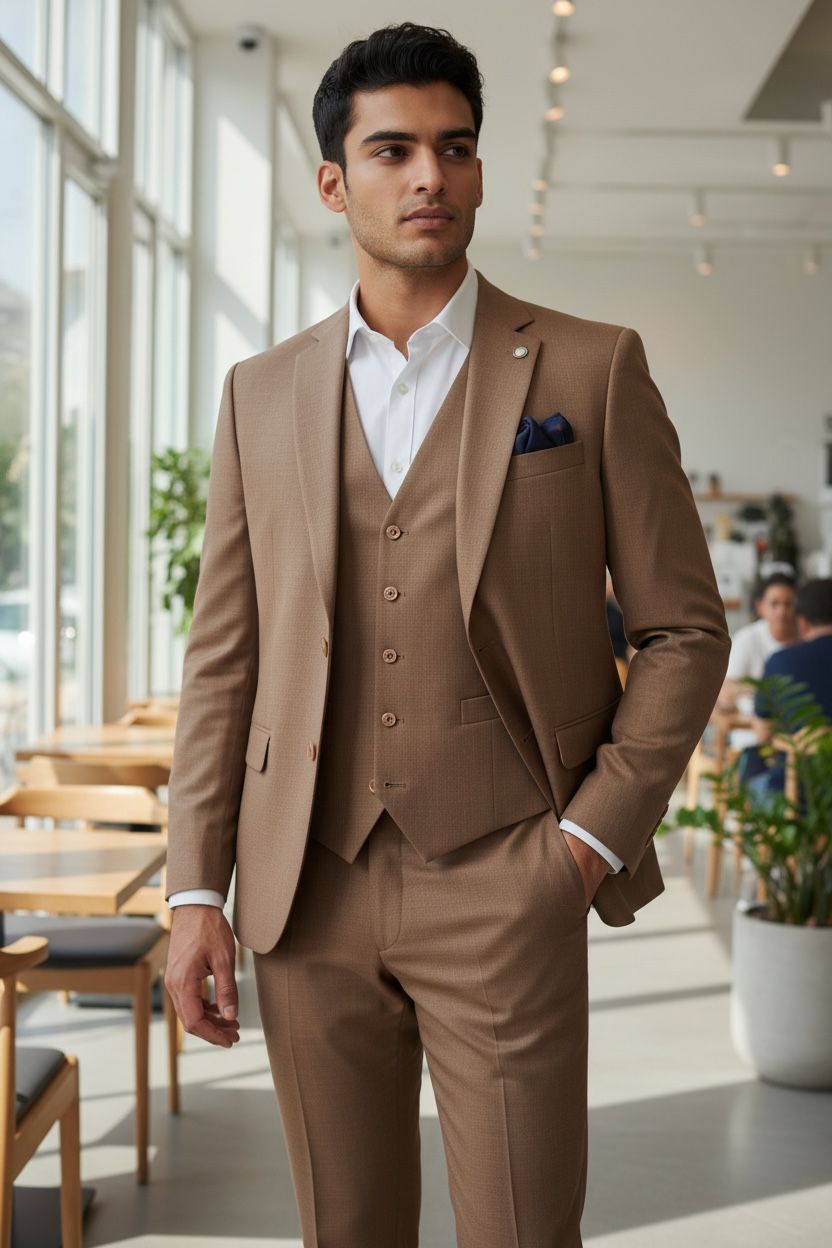 Royal Camel Three-Piece Suit
