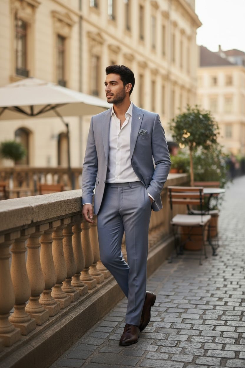 Signature Steel Grey Three-Piece Suit