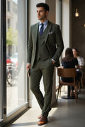 Imperial Olive Three-Piece Suit