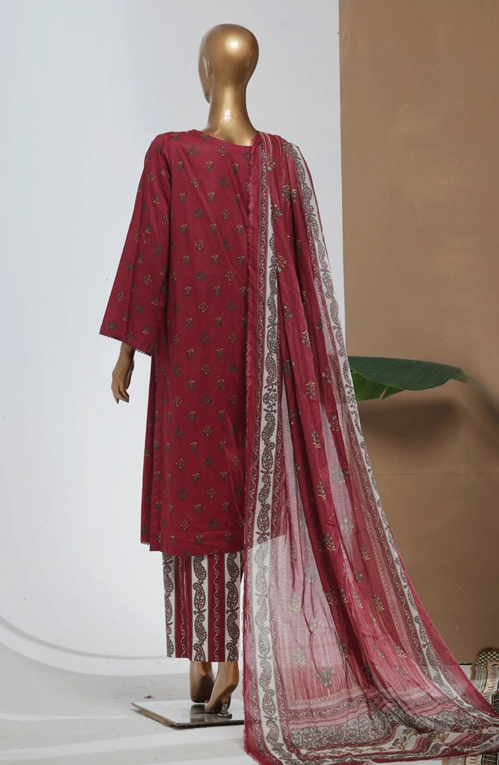 Sada Bahar | Stitch 3 PC Printed Lawn with Farshi Shalwar