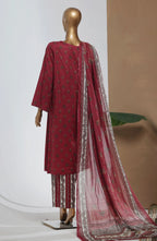 Sada Bahar | Stitch 3 PC Printed Lawn with Farshi Shalwar