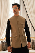 Sand Brown Waistcoat W-2029